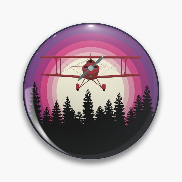 Item preview, Pitts Biplane Flying in Purple Sunset Sky Aviation Design designed and sold by skye-studio.