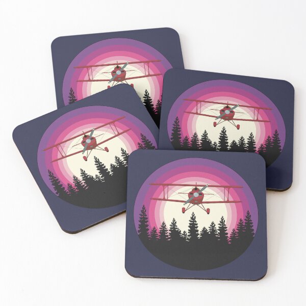 Item preview, Pitts Biplane Flying in Purple Sunset Sky Aviation Design designed and sold by skye-studio.
