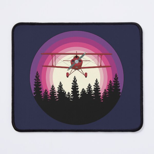 Item preview, Pitts Biplane Flying in Purple Sunset Sky Aviation Design designed and sold by skye-studio.