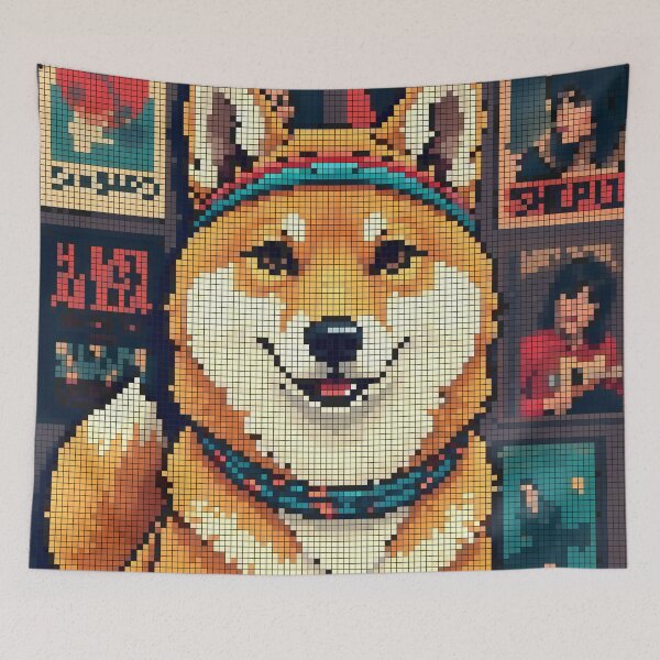 Item preview, Peaceful Paws Hippie Shiba Inu designed and sold by NaturePixel.