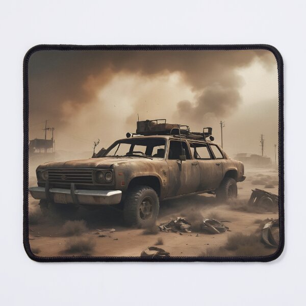 Item preview, Post-apocalyptic Rusty Vehicles on Desert Landscape 02 designed and sold by kjp-design.