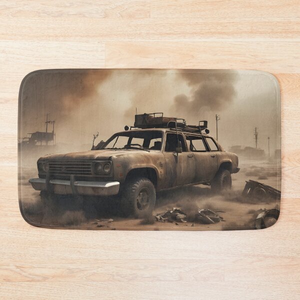 Item preview, Post-apocalyptic Rusty Vehicles on Desert Landscape 02 designed and sold by kjp-design.