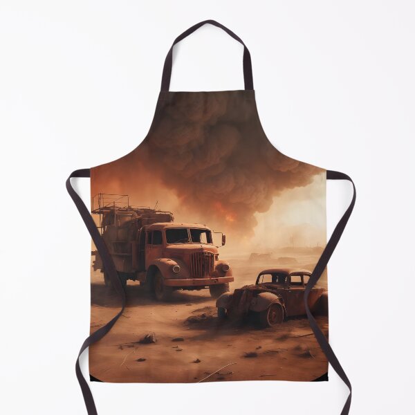 Item preview, Post-apocalyptic Rusty Vehicles on Desert Landscape 03 designed and sold by kjp-design.