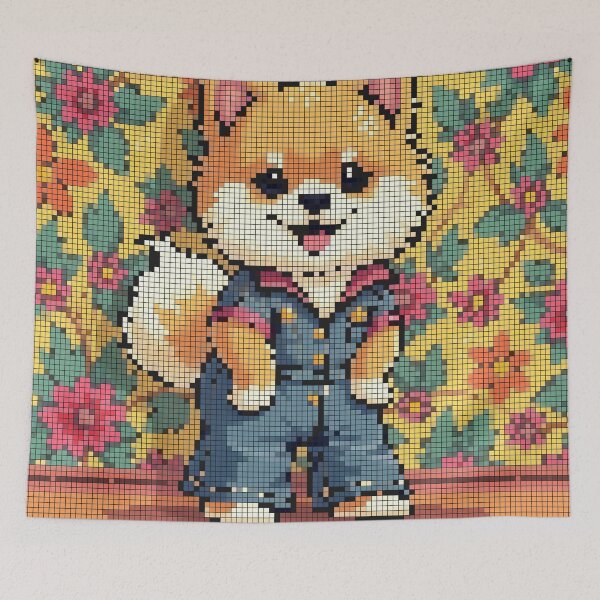 Item preview, Pixel Pomeranian Groove designed and sold by NaturePixel.
