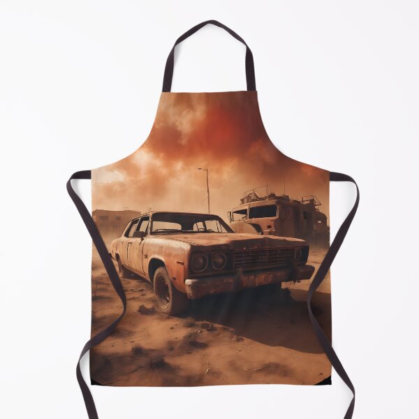 Item preview, Post-apocalyptic Rusty Vehicles on Desert Landscape 05 designed and sold by kjp-design.