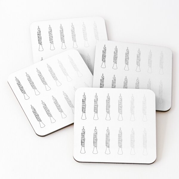 Item preview, Oboe Sticker pack in variety of grey designed and sold by Ric1926.