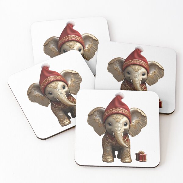 Item preview, CUTE BABY ELEPHANT SANTA designed and sold by likbatonboot.