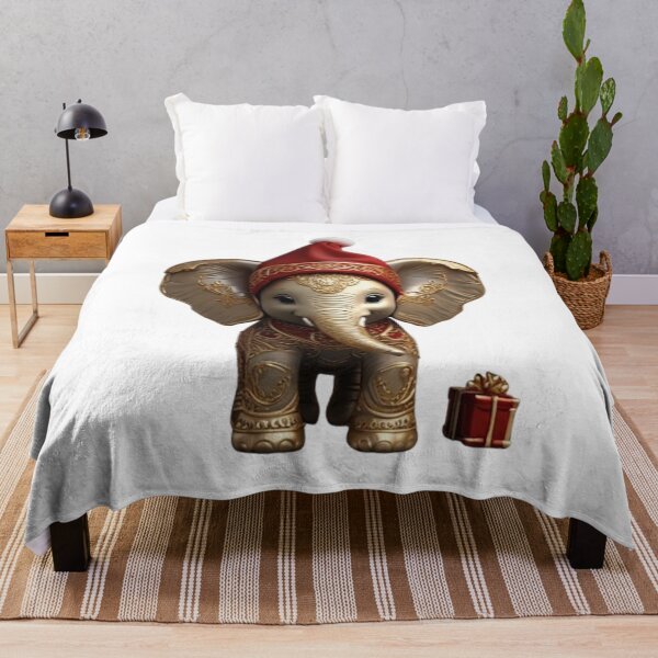 Item preview, CUTE BABY ELEPHANT SANTA designed and sold by likbatonboot.