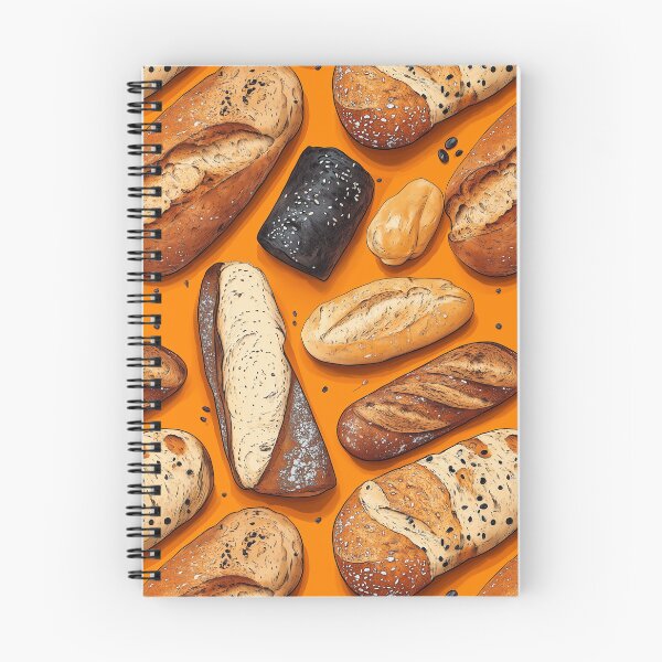 Item preview, Artisan  Bread Pattern With Orange Background designed and sold by kansaikate.