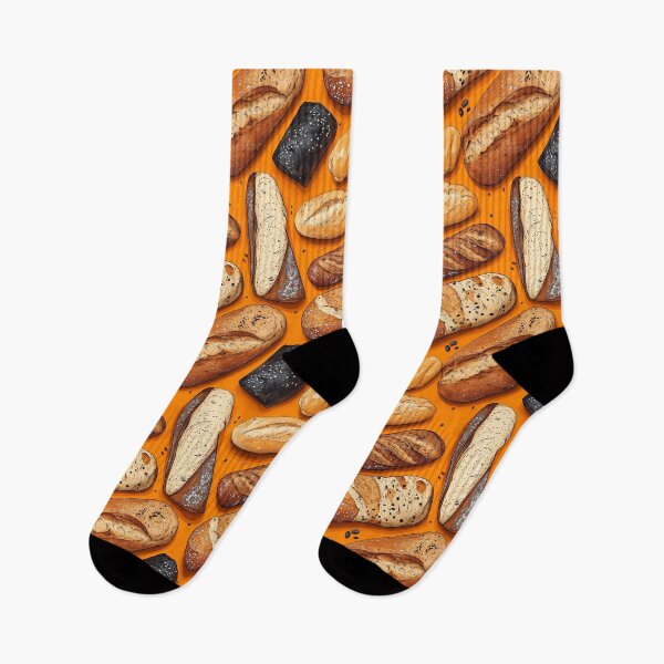 Item preview, Artisan  Bread Pattern With Orange Background designed and sold by kansaikate.