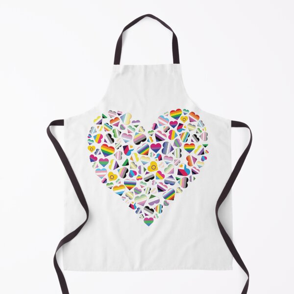 Item preview, LGBTQ+ Pride Flag Hearts Combined Heart designed and sold by JoyfulJen.