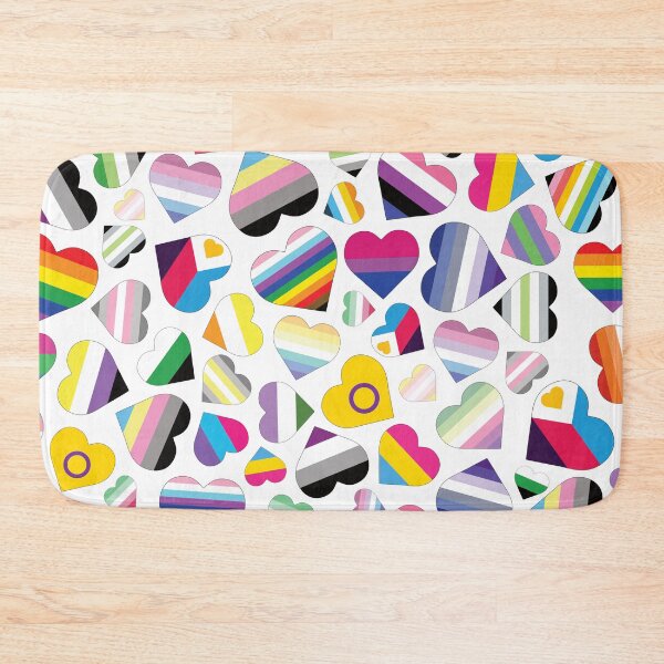 Item preview, LGBTQ+ Pride Flag Hearts Combined Heart designed and sold by JoyfulJen.