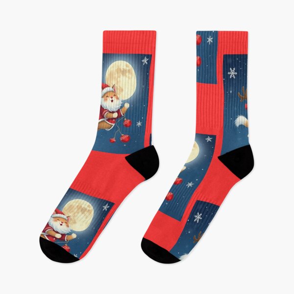 Item preview, Santa Cat Soars Through the Magical Starry Sky designed and sold by RyoSaeba90.