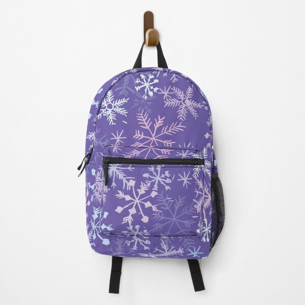 Item preview, Blue Frost Snowflake on Violet Background designed and sold by goodforsoulart.