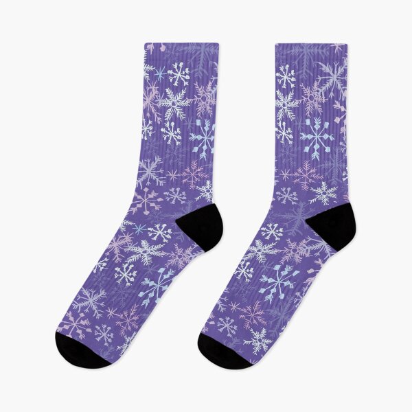 Item preview, Blue Frost Snowflake on Violet Background designed and sold by goodforsoulart.