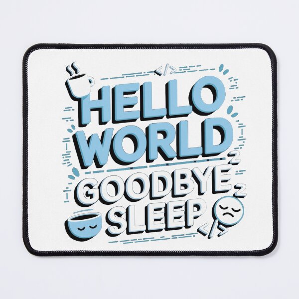 Item preview, Hello World Goodbye Sleep designed and sold by AnimateSpring.