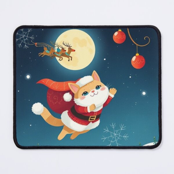 Item preview, Flying Cat with the Magic of Santa designed and sold by RyoSaeba90.