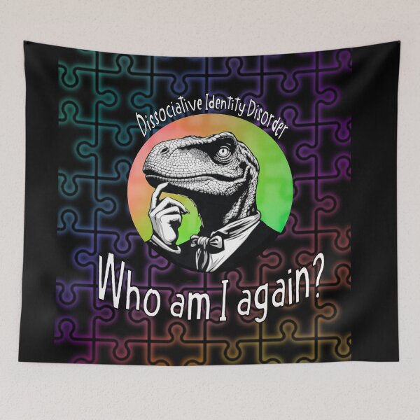 Item preview, Funny Who Am I Dissociative Identity Disorder Philosoraptor  designed and sold by PhyrexiaB.