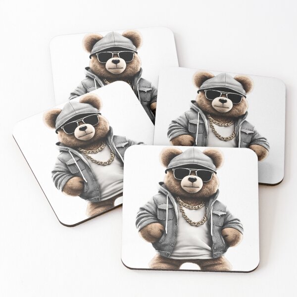 Item preview, Funny Gangsta Rapper Teddy Bear – Hip-Hop Style Plush with Attitude designed and sold by Fredster1966.