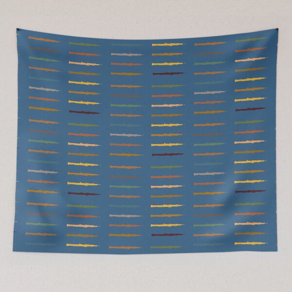 Item preview, Oboe pattern in assorted colours on Blue designed and sold by Ric1926.
