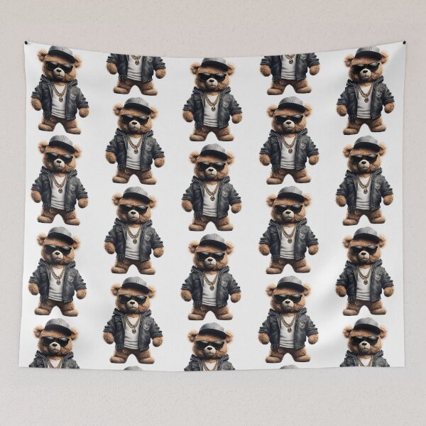 Item preview, Funny Gangsta Rapper Teddy Bear – Hip-Hop Style Plush with Attitude designed and sold by Fredster1966.