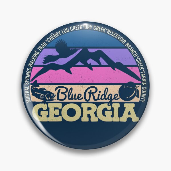 Item preview, Blue Ridge Georgia Sunset Retro Vintage Local Pride Logo designed and sold by CRHPOD20.