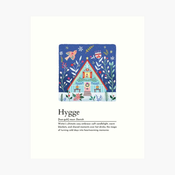 Item preview, Scandinavian Folk Winter Christmas Cozy Cabin designed and sold by Natasha May Design.