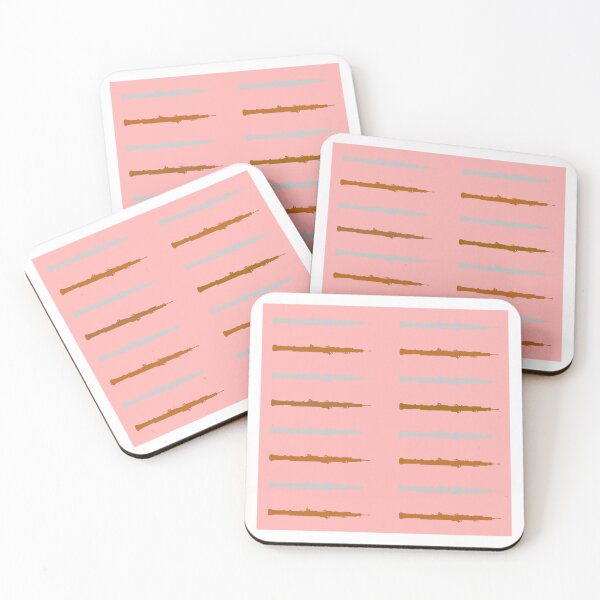 Item preview, Oboe pattern in Gold and Silver on Pink designed and sold by Ric1926.