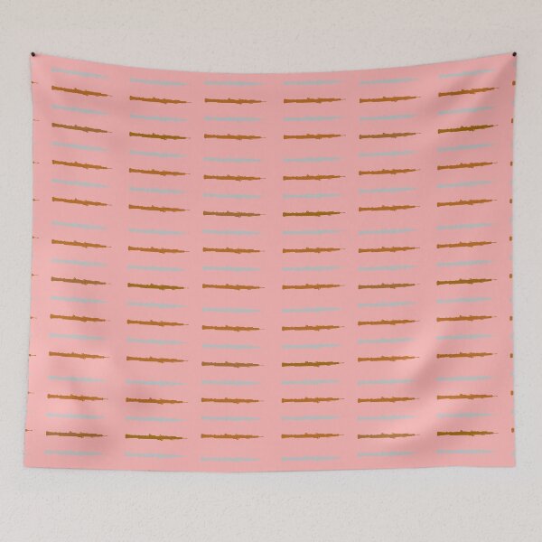 Item preview, Oboe pattern in Gold and Silver on Pink designed and sold by Ric1926.
