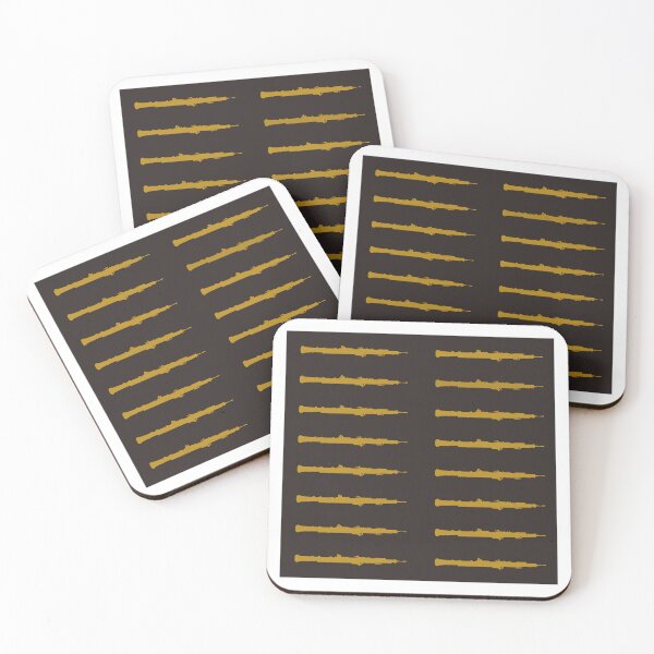 Item preview, Oboe pattern in Gold on Black designed and sold by Ric1926.