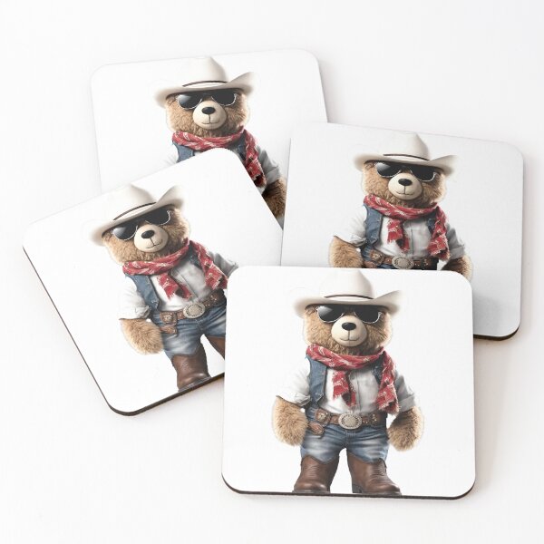 Item preview, Funny Cowboy Teddy Bear – Adorable Plush Teddy in Western Style designed and sold by Fredster1966.