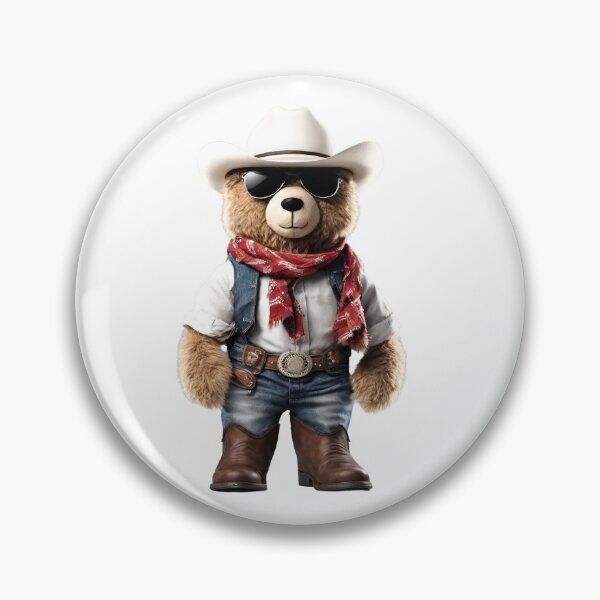 Item preview, Funny Cowboy Teddy Bear – Adorable Plush Teddy in Western Style designed and sold by Fredster1966.