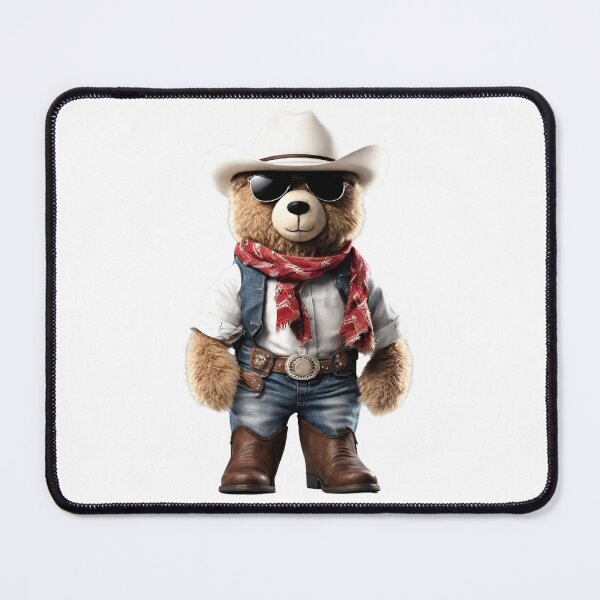 Item preview, Funny Cowboy Teddy Bear – Adorable Plush Teddy in Western Style designed and sold by Fredster1966.