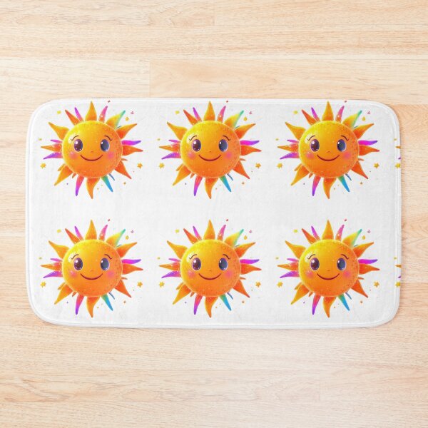 Item preview, Colorful smiling sun cartoon for bright, happy design designed and sold by Jasava Shop.