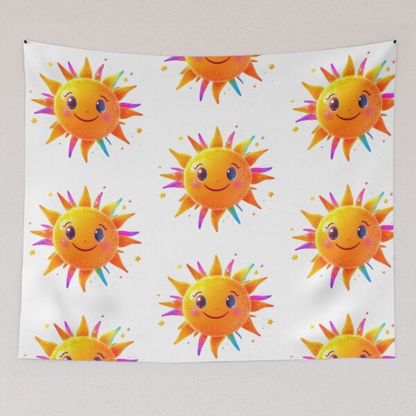 Item preview, Colorful smiling sun cartoon for bright, happy design designed and sold by Jasava Shop.