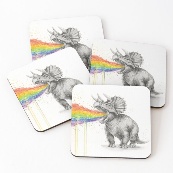 Item preview, Rainbow Vomit Triceratops Dinosaur designed and sold by Olga Shvartsur.
