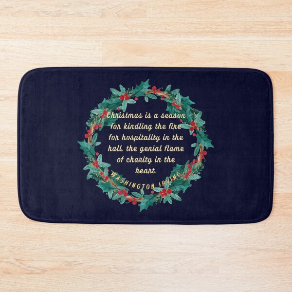 Item preview, Washington Irving Christmas quote: Christmas is a season for kindling the fire for hospitality in the hall, the genial flame of charity in the heart. designed and sold by artbleed.