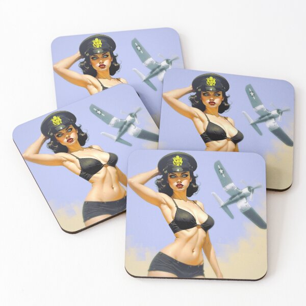 Item preview, Vintage Air Force Pin-Up designed and sold by Sanctum Icons.