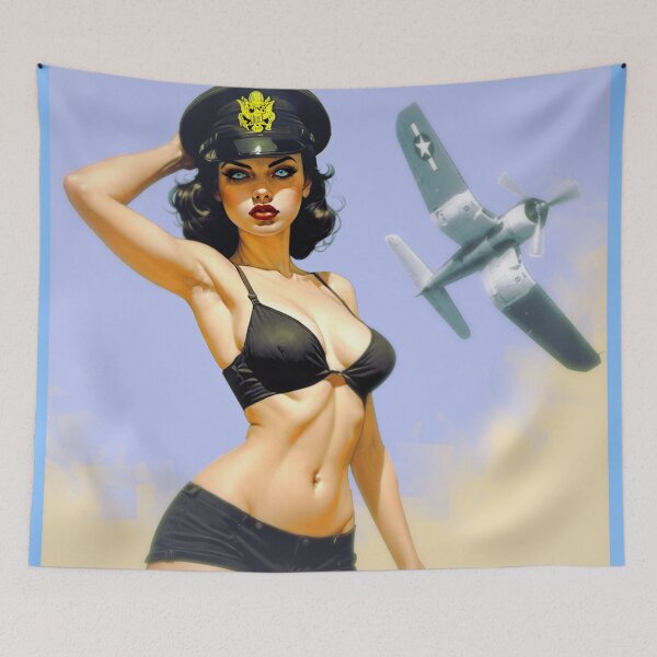 Item preview, Vintage Air Force Pin-Up designed and sold by Sanctum Icons.