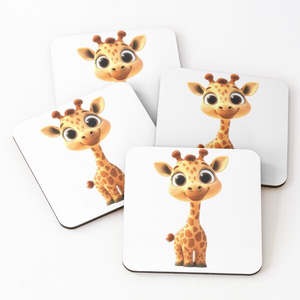 Item preview, Charming cartoon giraffe with big eyes and smile designed and sold by Jasava Shop.