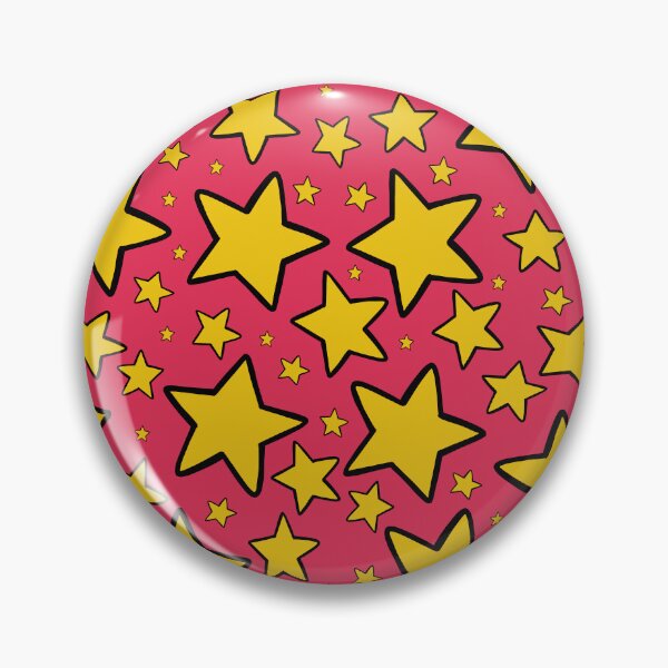 Item preview, Bunches of Stars: 2000s Color Palette: Zenon Ruby & Little Miss Sunshine Yellow with Black Outline designed and sold by Jessica Erin.