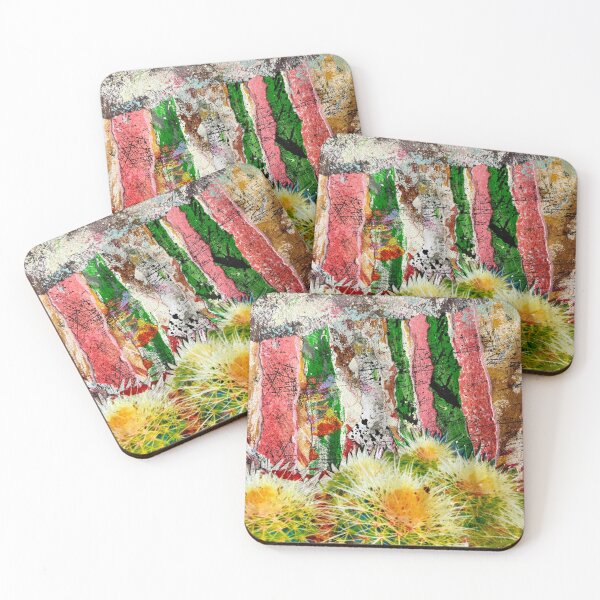 Item preview, Golden Barrel Cactus in desert designed and sold by WildLadyWood.