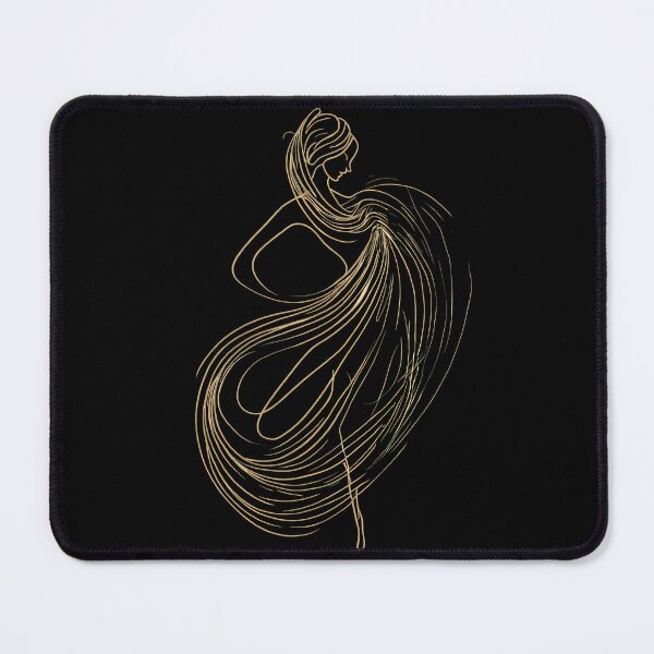 Item preview, Dancing woman - minimalist art in gold 01 designed and sold by kjp-design.