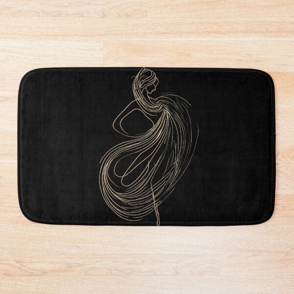 Item preview, Dancing woman - minimalist art in gold 01 designed and sold by kjp-design.
