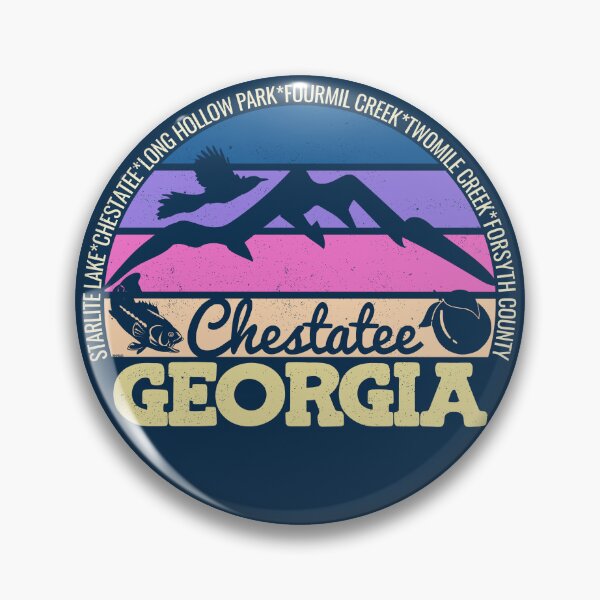 Item preview, Chestatee Georgia Sunset Retro Vintage Local Pride Logo designed and sold by CRHPOD20.