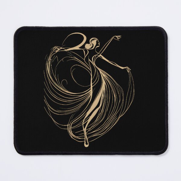 Item preview, Dancing woman - minimalist art in gold 02 designed and sold by kjp-design.