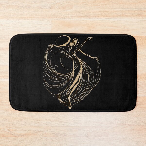 Item preview, Dancing woman - minimalist art in gold 02 designed and sold by kjp-design.