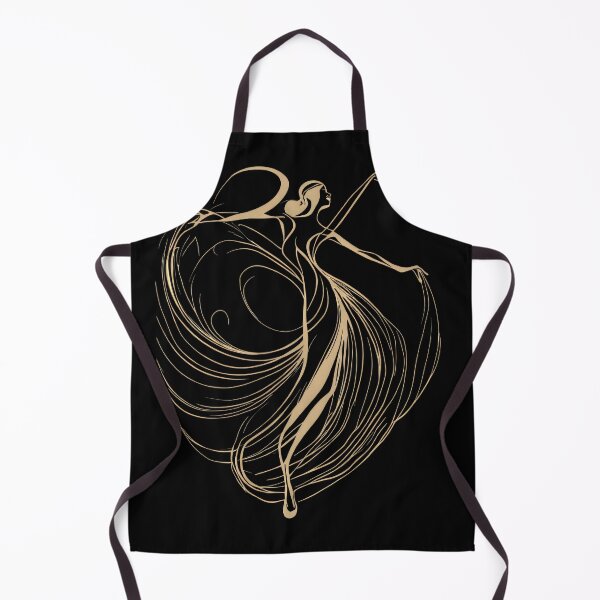 Artikelvorschau, Tanzende Frau - minimalistische Kunst in Gold 02 entworfen und verkauft von kjp-design.