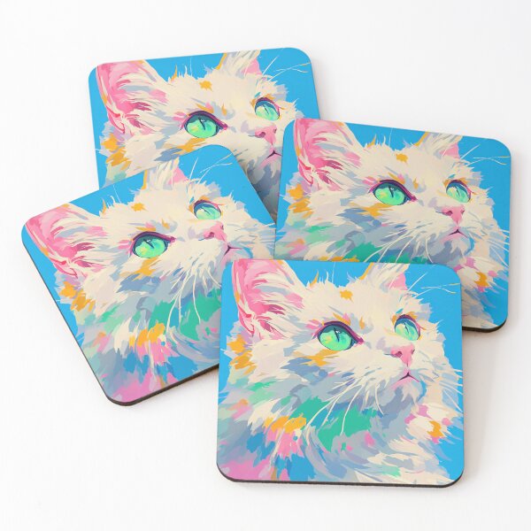 Item preview, Colorful Cat Portrait with Bright Eyes designed and sold by Cat-Wave-Dream.