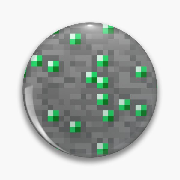 Item preview, Minecraft Emerald Ore Block Icon designed and sold by Kubala Designs.